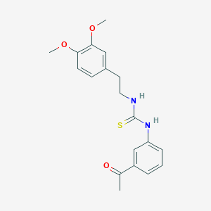 molecular formula C19H22N2O3S B4731932 N-(3-acetylphenyl)-N'-[2-(3,4-dimethoxyphenyl)ethyl]thiourea 