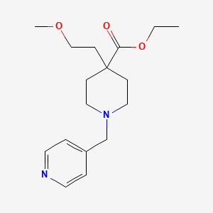 molecular formula C17H26N2O3 B4732000 ethyl 4-(2-methoxyethyl)-1-(4-pyridinylmethyl)-4-piperidinecarboxylate 