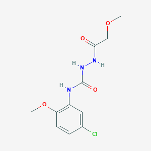 molecular formula C11H14ClN3O4 B4732154 N-(5-chloro-2-methoxyphenyl)-2-(methoxyacetyl)hydrazinecarboxamide 