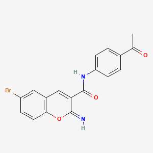 molecular formula C18H13BrN2O3 B4732161 N-(4-acetylphenyl)-6-bromo-2-imino-2H-chromene-3-carboxamide 