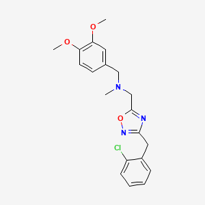 molecular formula C20H22ClN3O3 B4732230 1-[3-(2-chlorobenzyl)-1,2,4-oxadiazol-5-yl]-N-(3,4-dimethoxybenzyl)-N-methylmethanamine 