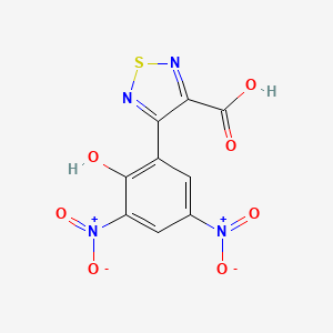 molecular formula C9H4N4O7S B4732259 4-(2-hydroxy-3,5-dinitrophenyl)-1,2,5-thiadiazole-3-carboxylic acid 