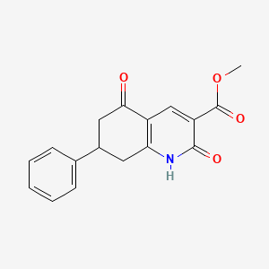molecular formula C17H15NO4 B4732280 Methyl 2,5-dioxo-7-phenyl-1,2,5,6,7,8-hexahydroquinoline-3-carboxylate 