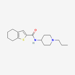 molecular formula C17H26N2OS B4732298 N-(1-propyl-4-piperidinyl)-4,5,6,7-tetrahydro-1-benzothiophene-2-carboxamide 