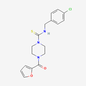 molecular formula C17H18ClN3O2S B4732363 N-(4-chlorobenzyl)-4-(2-furoyl)-1-piperazinecarbothioamide 
