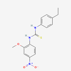 molecular formula C16H17N3O3S B4732364 N-(4-ethylphenyl)-N'-(2-methoxy-4-nitrophenyl)thiourea 