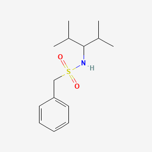 molecular formula C14H23NO2S B4732377 N-(2,4-dimethylpentan-3-yl)-1-phenylmethanesulfonamide 