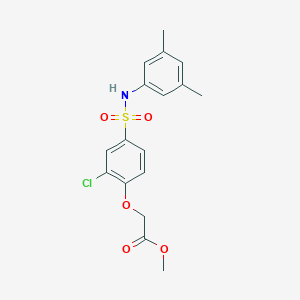 molecular formula C17H18ClNO5S B4732400 Methyl 2-[2-chloro-4-[(3,5-dimethylphenyl)sulfamoyl]phenoxy]acetate 