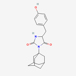 molecular formula C20H24N2O3 B4732448 3-(1-adamantyl)-5-(4-hydroxybenzyl)-2,4-imidazolidinedione 