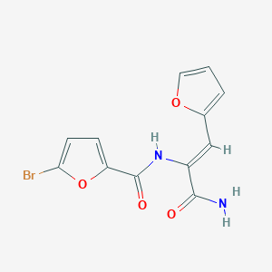 molecular formula C12H9BrN2O4 B4732686 N-[(Z)-3-amino-1-(furan-2-yl)-3-oxoprop-1-en-2-yl]-5-bromofuran-2-carboxamide 