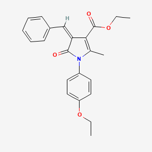 molecular formula C23H23NO4 B4732777 ETHYL (4Z)-1-(4-ETHOXYPHENYL)-2-METHYL-5-OXO-4-(PHENYLMETHYLIDENE)-4,5-DIHYDRO-1H-PYRROLE-3-CARBOXYLATE 