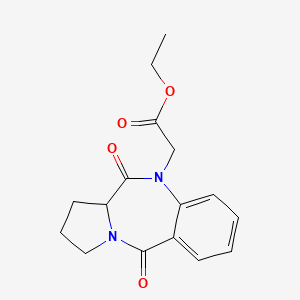 molecular formula C16H18N2O4 B4733314 ETHYL 2-[5,11-DIOXO-2,3,11,11A-TETRAHYDRO-1H-PYRROLO[2,1-C][1,4]BENZODIAZEPIN-10(5H)-YL]ACETATE 