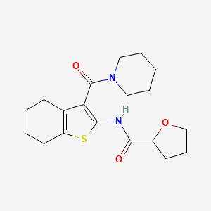 molecular formula C19H26N2O3S B4733613 N-[3-(1-PIPERIDINYLCARBONYL)-4,5,6,7-TETRAHYDRO-1-BENZOTHIOPHEN-2-YL]TETRAHYDRO-2-FURANCARBOXAMIDE 