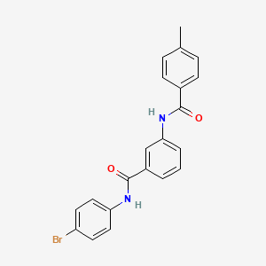 molecular formula C21H17BrN2O2 B4733629 N~1~-(4-Bromophenyl)-3-[(4-methylbenzoyl)amino]benzamide 