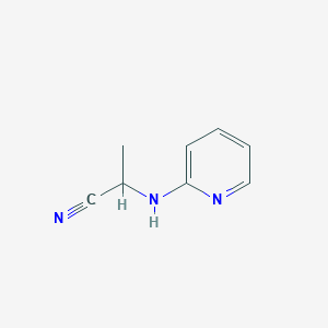 molecular formula C8H9N3 B047337 2-(Pyridin-2-ylamino)propanenitrile CAS No. 114623-00-6