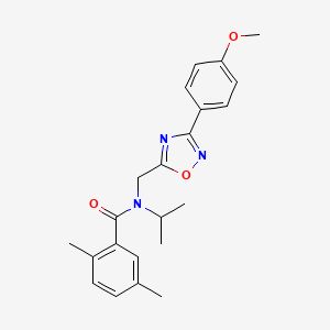 molecular formula C22H25N3O3 B4733785 N-{[3-(4-methoxyphenyl)-1,2,4-oxadiazol-5-yl]methyl}-2,5-dimethyl-N-(propan-2-yl)benzamide 