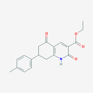 molecular formula C19H19NO4 B4733793 Ethyl 7-(4-methylphenyl)-2,5-dioxo-1,2,5,6,7,8-hexahydroquinoline-3-carboxylate 