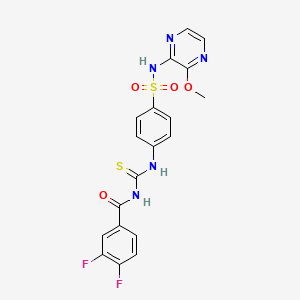 molecular formula C19H15F2N5O4S2 B4734026 4-({[(3,4-DIFLUOROBENZOYL)AMINO]CARBOTHIOYL}AMINO)-N~1~-(3-METHOXY-2-PYRAZINYL)-1-BENZENESULFONAMIDE 