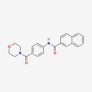 molecular formula C22H20N2O3 B4734200 N-[4-(morpholine-4-carbonyl)phenyl]naphthalene-2-carboxamide 