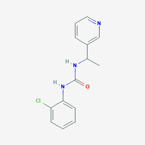 molecular formula C14H14ClN3O B4734343 N-(2-CHLOROPHENYL)-N'-[1-(3-PYRIDYL)ETHYL]UREA 