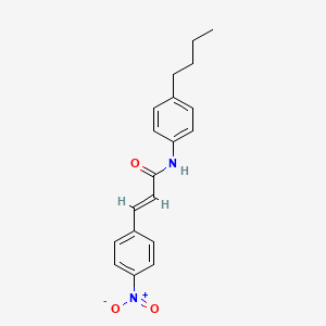 molecular formula C19H20N2O3 B4734471 (2E)-N-(4-butylphenyl)-3-(4-nitrophenyl)prop-2-enamide 
