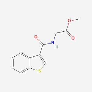 molecular formula C12H11NO3S B4734513 METHYL 2-[(1-BENZOTHIOPHEN-3-YLCARBONYL)AMINO]ACETATE 