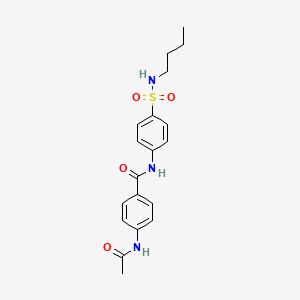 molecular formula C19H23N3O4S B4734652 N-[4-(BUTYLSULFAMOYL)PHENYL]-4-ACETAMIDOBENZAMIDE 