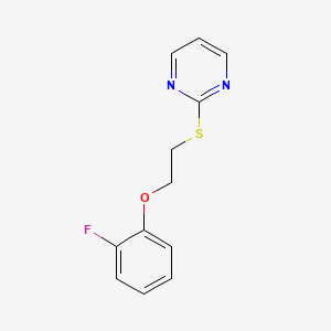 molecular formula C12H11FN2OS B4734868 2-[2-(2-Fluorophenoxy)ethylsulfanyl]pyrimidine 