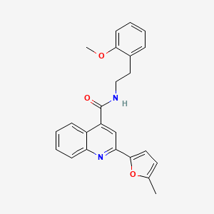 molecular formula C24H22N2O3 B4734961 N-[2-(2-methoxyphenyl)ethyl]-2-(5-methylfuran-2-yl)quinoline-4-carboxamide 