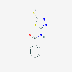 B473497 4-methyl-N-(5-methylsulfanyl-1,3,4-thiadiazol-2-yl)benzamide CAS No. 393566-71-7