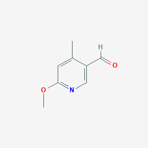 molecular formula C8H9NO2 B047350 6-Methoxy-4-methylnicotinaldehyde CAS No. 123506-66-1