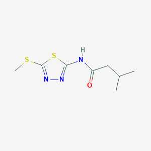 B473504 3-methyl-N-(5-methylsulfanyl-1,3,4-thiadiazol-2-yl)butanamide CAS No. 393565-19-0
