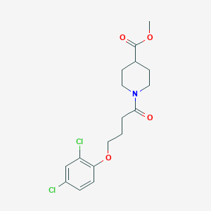 molecular formula C17H21Cl2NO4 B4735043 Methyl 1-[4-(2,4-dichlorophenoxy)butanoyl]piperidine-4-carboxylate 