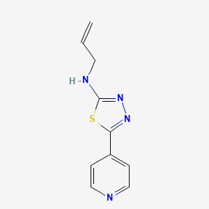molecular formula C10H10N4S B4735314 Allyl-(5-pyridin-4-yl-[1,3,4]thiadiazol-2-yl)-amine 