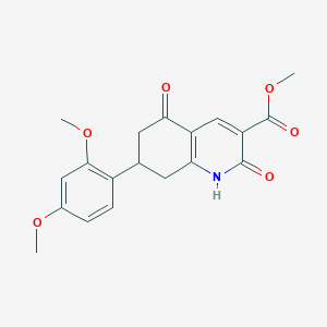 molecular formula C19H19NO6 B4735492 Methyl 7-(2,4-dimethoxyphenyl)-2,5-dioxo-1,2,5,6,7,8-hexahydroquinoline-3-carboxylate 