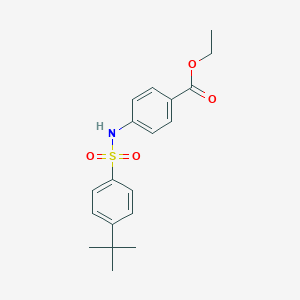 molecular formula C19H23NO4S B473559 ETHYL 4-(4-TERT-BUTYLBENZENESULFONAMIDO)BENZOATE CAS No. 494826-81-2