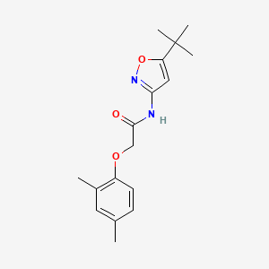 molecular formula C17H22N2O3 B4735723 N-(5-tert-butyl-1,2-oxazol-3-yl)-2-(2,4-dimethylphenoxy)acetamide 