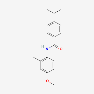 molecular formula C18H21NO2 B4735920 N-(4-methoxy-2-methylphenyl)-4-(propan-2-yl)benzamide 
