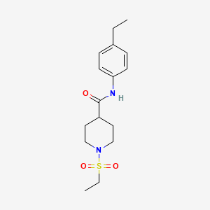 molecular formula C16H24N2O3S B4736048 N-(4-ethylphenyl)-1-(ethylsulfonyl)piperidine-4-carboxamide 