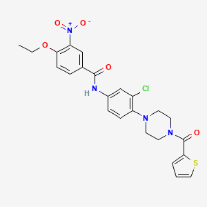 molecular formula C24H23ClN4O5S B4736073 N-{3-chloro-4-[4-(2-thienylcarbonyl)-1-piperazinyl]phenyl}-4-ethoxy-3-nitrobenzamide 