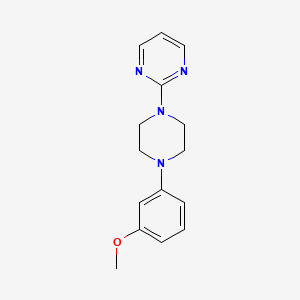 molecular formula C15H18N4O B4736154 Pyrimidine, 2-(4-(m-methoxyphenyl)-1-piperazinyl)- CAS No. 3601-87-4