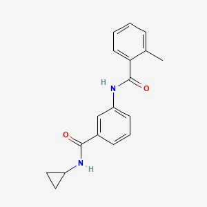 molecular formula C18H18N2O2 B4736181 N-[3-(cyclopropylcarbamoyl)phenyl]-2-methylbenzamide 