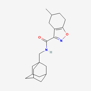 molecular formula C20H28N2O2 B4736187 N~3~-(1-ADAMANTYLMETHYL)-5-METHYL-4,5,6,7-TETRAHYDRO-1,2-BENZISOXAZOLE-3-CARBOXAMIDE 