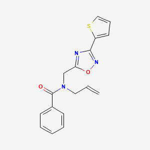 molecular formula C17H15N3O2S B4736347 N-prop-2-enyl-N-[(3-thiophen-2-yl-1,2,4-oxadiazol-5-yl)methyl]benzamide 