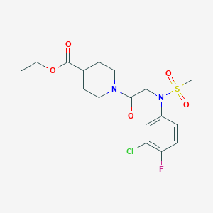 molecular formula C17H22ClFN2O5S B4736397 ethyl 1-[2-(3-chloro-4-fluoro-N-methylsulfonylanilino)acetyl]piperidine-4-carboxylate 