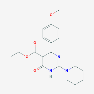 molecular formula C19H25N3O4 B4736429 Ethyl 6-(4-methoxyphenyl)-4-oxo-2-(piperidin-1-yl)-1,4,5,6-tetrahydropyrimidine-5-carboxylate 