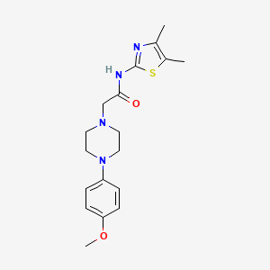 molecular formula C18H24N4O2S B4736488 N-(4,5-dimethyl-1,3-thiazol-2-yl)-2-[4-(4-methoxyphenyl)piperazin-1-yl]acetamide 