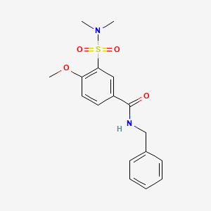 molecular formula C17H20N2O4S B4736524 N-benzyl-3-(dimethylsulfamoyl)-4-methoxybenzamide 