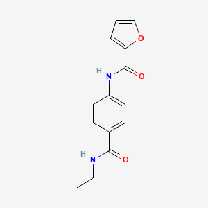 molecular formula C14H14N2O3 B4736647 N-[4-(ethylcarbamoyl)phenyl]furan-2-carboxamide 