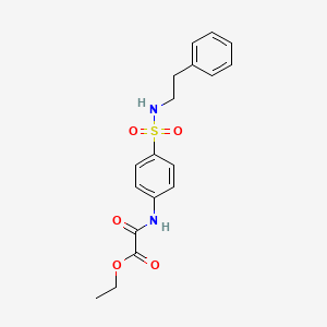 molecular formula C18H20N2O5S B4736711 ETHYL ({4-[(2-PHENYLETHYL)SULFAMOYL]PHENYL}CARBAMOYL)FORMATE 